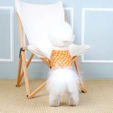 AMYLOVESPET 狗狗雛菊百褶短版上衣, 橘色, 1個