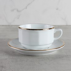 APILCO Flora 小酒館咖啡杯盤組, 1套, 白色