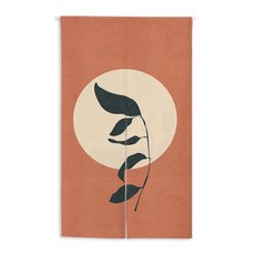 빈테리어 브라운 톤온톤 양문형 파티션 커튼 + 커튼봉