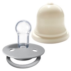 BIBS 디럭스 실리콘 공갈젖꼭지 + 실리벨 케이스, 신생아~36개월, 24 클라우드, 1세트