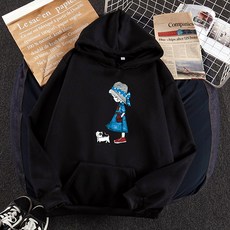 걸스 오버핏 기모 후드티 임산부 상의 임부복