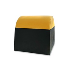 상록수의자 마쉬멜로우 발 받침대 Large, 블랙브라운 + 옐로우