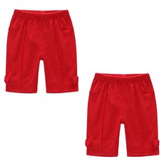 MOM&BAB 孩童mini蝴蝶結柔軟棉質短褲 2入