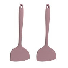 粉彩色調矽膠多用途刮勺, 深粉紅色, 2個