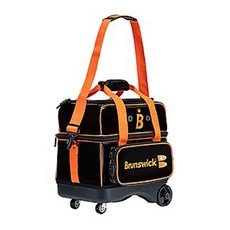 Brunswick 琺瑯單球滾輪袋, 黑橘色, 1個