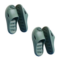 THE ZAKKA 柔墊防滑浴室拖鞋, 綠色, 2組