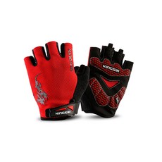 KINGSIR Naya Style 戶外運動半手套 QN-156-2, 紅色的