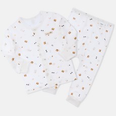 Organic Boom 孩童老虎印花換季長袖長褲睡衣套裝