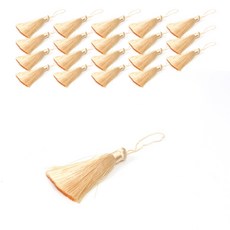 居家生活 基本款流蘇, 米金色, 20個