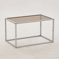 마리 에델린B 브론즈 유리 큐브 800 테이블, 실버