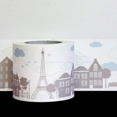 현대시트 데코 몰딩 띠벽지 시트지, 파리를 거닐다
