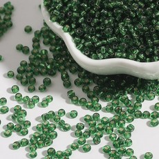 Allode 透明簡約多色DIY串珠 2mm 1000顆, 16 深綠色, 2個