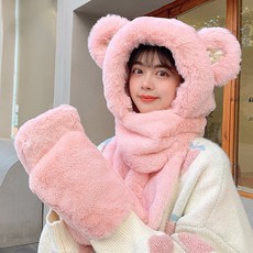 NAYA STYLE 冬帽 DJBG-104-2, 粉色的