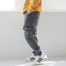나나주니 남아용 세미 배기 카고 청바지