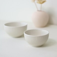 Attihome 月光石瓷碗 + 1 人份套組, 乳白色, 小碗+大碗