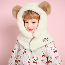 milkmile 兒童新款可愛小熊斗篷連帽衫