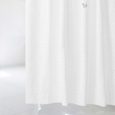 北歐風格浴簾 sc874+不鏽鋼掛鉤 12入+窗簾掛桿 白色, 混色