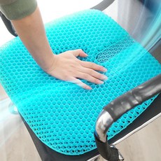 Life GONGyOU 涼爽透氣涼感坐墊 FREE + 椅套組合, 天藍色(坐墊), 黑色(椅套)