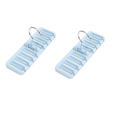 더벨라 360회전 옷장 벨트 타이 악세사리 8구 걸이대, 블루, 2개