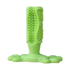汪汪君喵喵小姐 狗狗自助牙刷 潔牙玩具 小型, 綠色, 1個