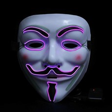 P&B UNITY LED V怪客面具, 1個, 15 紫色