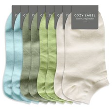 코지라벨 여성용 베이직 무지 발목양말 8종 세트
