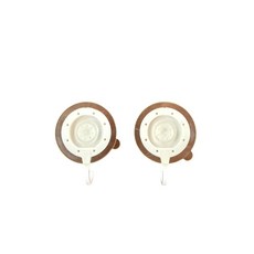 Ho覓好物 旋紐式吸盤掛勾 HM-122 2入, 白色, 1組