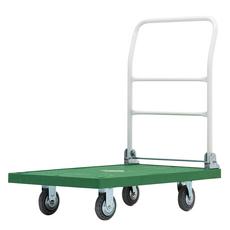 工具人 靜音輪可折疊手推車 平臺車 綠色, 1個