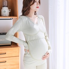 保暖孕婦產後哺乳睡衣