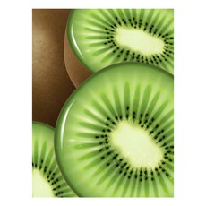 KMELLIE 一體式帆布畫框 3D圓形鑽石畫套組 30 x 40 cm, 奇異果, 1套