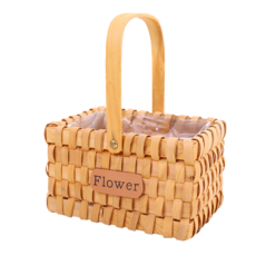 NEOLIN 園藝手提式方形花籃, 棕色, 1個