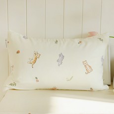 히요코베이비 모달 듀라론 양면 베개 솜포함 베개커버, 포레스트티거