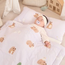 도노도노 유아용 사계절 모달 인견 양면 낮잠이불, 드리밍 베어