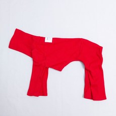 DOGGY STAR 寵物素色高領連身衣, 亮紅, 1件