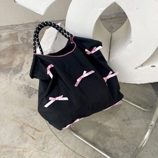 소리달 여성용 추추디 리본장식 다용도 토트백