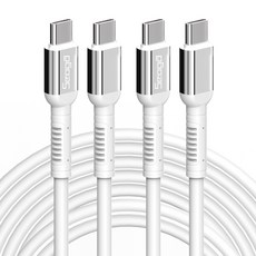 서가 메탈 고강도 초고속 충전 케이블 C to C PD 60W, 3m, 화이트, 2개 3m, 화이트, 2개