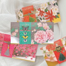 From&To Blossom 零用錢信封 FB211-1234 4件組, 混合顏色, 1套