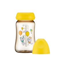 soonsooa PPSU無奶嘴奶瓶, 黃色, 240ml, 1個