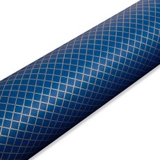 Good given 現代菱格紋捲筒包裝紙 10m, 海軍藍, 1個