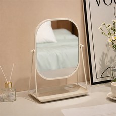 미르노아 프렌치컬러 인테리어 트레이 탁상거울 MMM3388, 베이지