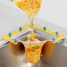 마메 싱크대 음식물 거치대 옐로우 + 거름망 50p 세트, 1세트