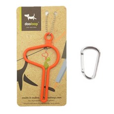 ALL Nature 寵物鑰匙圈造型清潔袋掛勾+登山扣組, 龍蝦紅, 1套