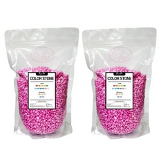 Rora Pet 魚缸裝飾彩色石袋, 玫瑰粉, 2個