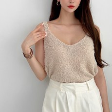 針織女款Tailsa圈圈紗V領Intend背心