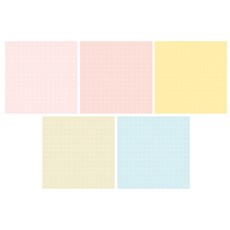 WANNATHIS 調色板記事本套組網格 6mm, 5種, 1套