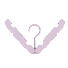 모모 접이식 빨래집게 휴대용 여행 옷걸이, 라벤더, 1개