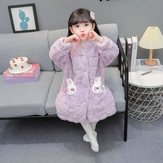 Starbean 女童可愛兔子口袋浴袍