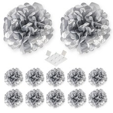 PARTYSHOW 派對花球 12入+掛勾, 銀