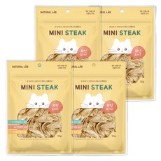 네츄럴랩 미니 스테이크 고양이 간식, 혼합맛(치킨/대구), 50g, 4개
