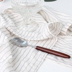 LIVING HAPPY 梅伍德冰淇淋勺, 4個, 銀+木